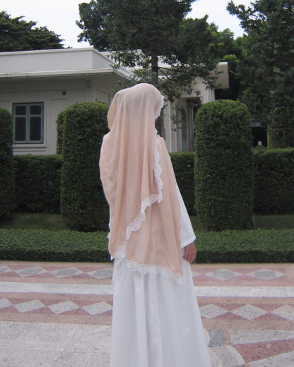 Modal Lace Hijab – Soft Sand