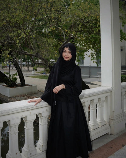 Modal Lace Hijab – Black